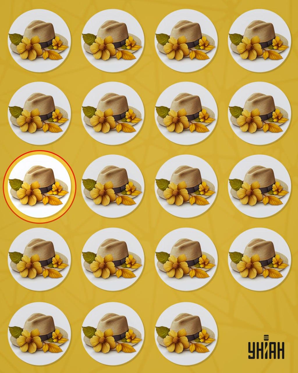 Dziwny kapelusz odróżniał się od innych małym szczegółem / kolaż Moje