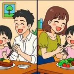 Test IQ: znajdź 3 różnice na zdjęciach rodzinnego posiłku w