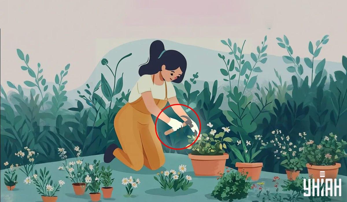 Kobieta trzymająca młotek / Moje Collage