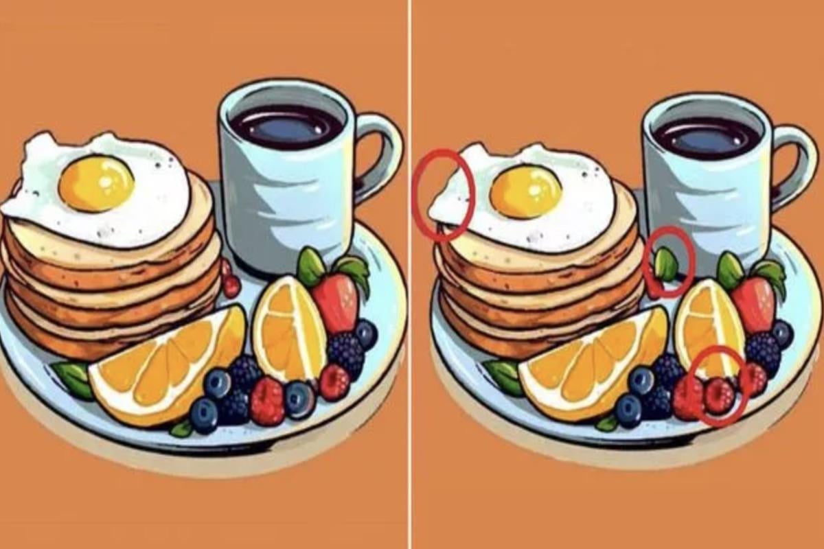 Tylko ludzie z wysokim IQ mogą szybko znaleźć trzy różnice między talerzami śniadaniowymi Tylko osoby z wysokim IQ mogą szybko znaleźć trzy różnice między talerzami śniadaniowymi