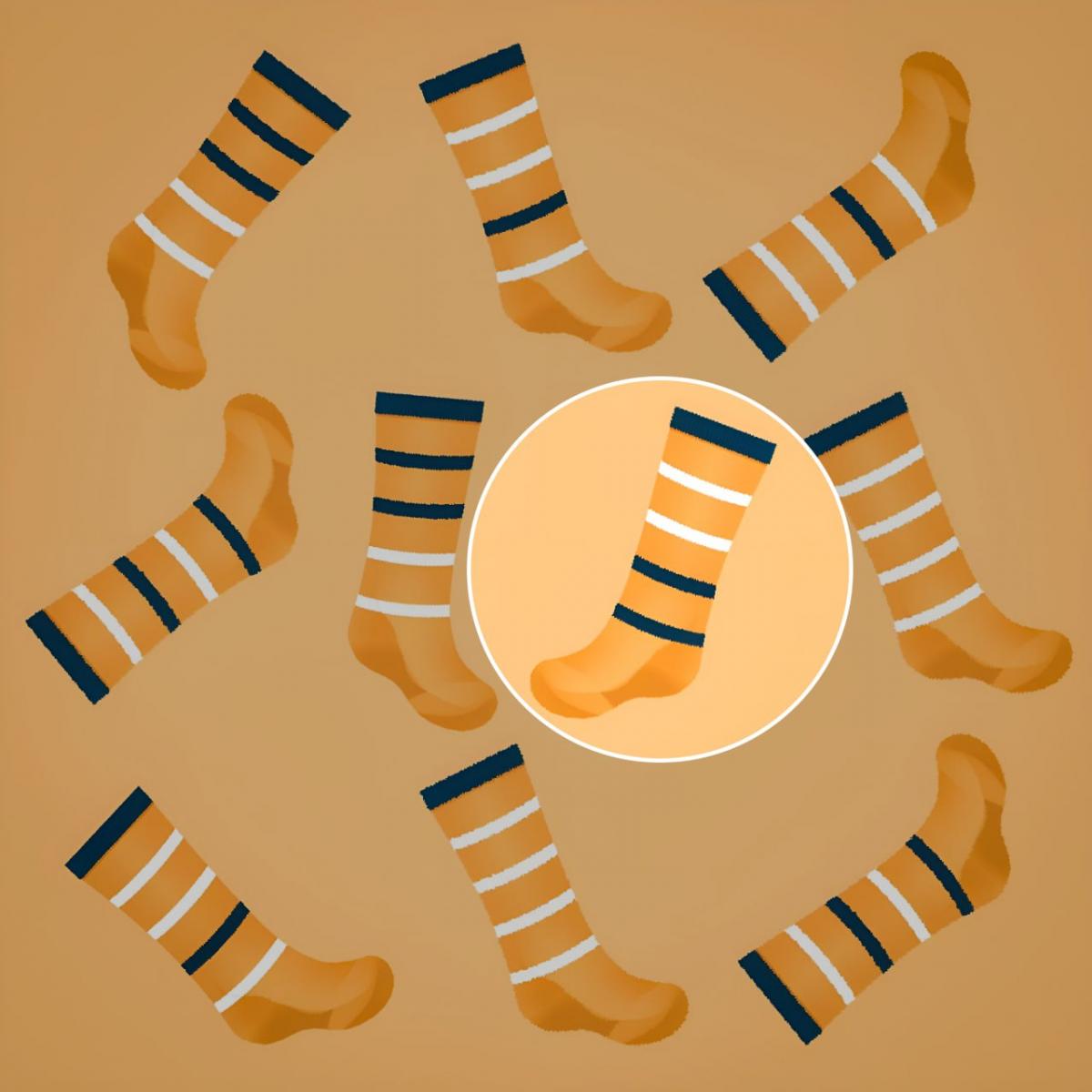 Skarpetka znajdowała się prawie w centrum układanki / kolaż Moje