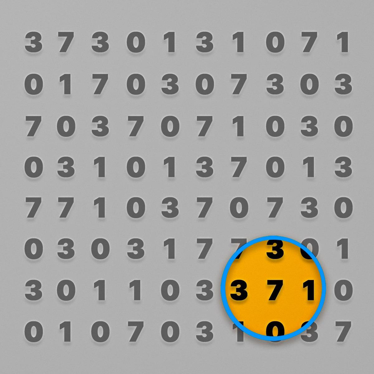 Kombinacja cyfr do znalezienia znajdowała się w pobliżu lewego dolnego rogu obrazka / Moje picture