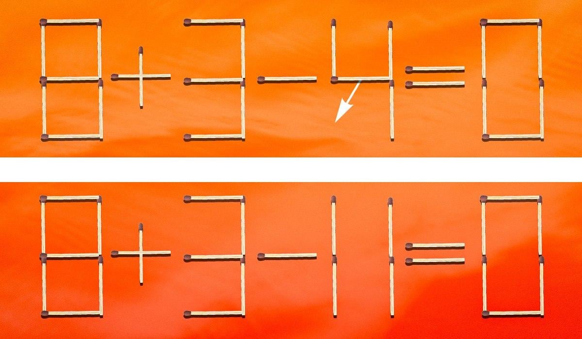 łamigłówka z zapałkami