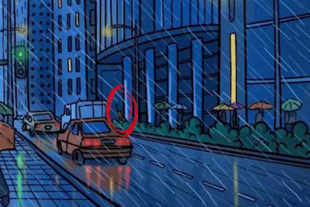 Tutaj znajdował się ukryty parasol / Rysunek Jasnej Strony