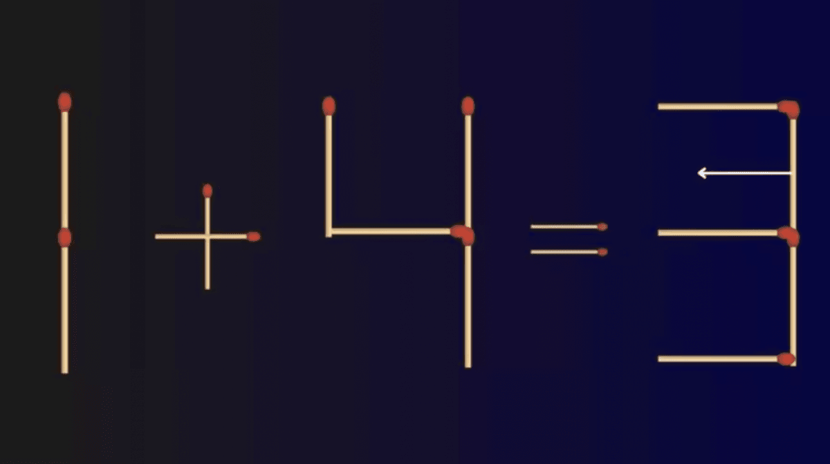 Aby równanie było poprawne, należy przesunąć jedną zapałkę / zdj. fresherslive.com