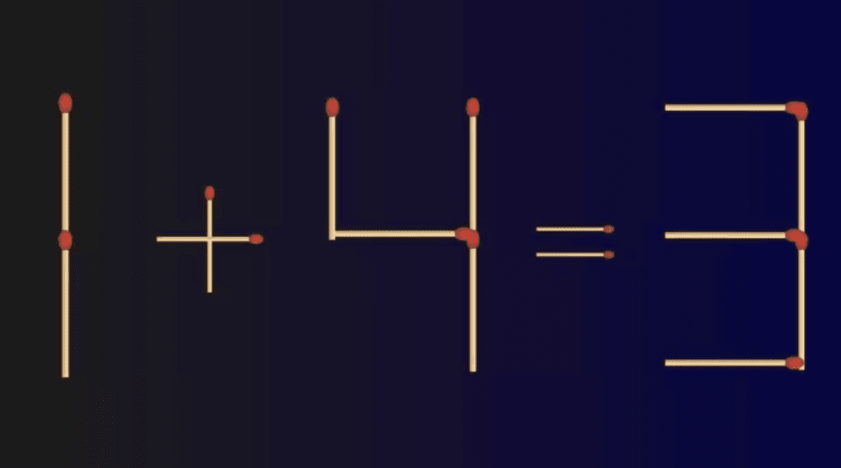 Aby równanie było poprawne - przesuń jedną zapałkę / obrazek fresherslive.com