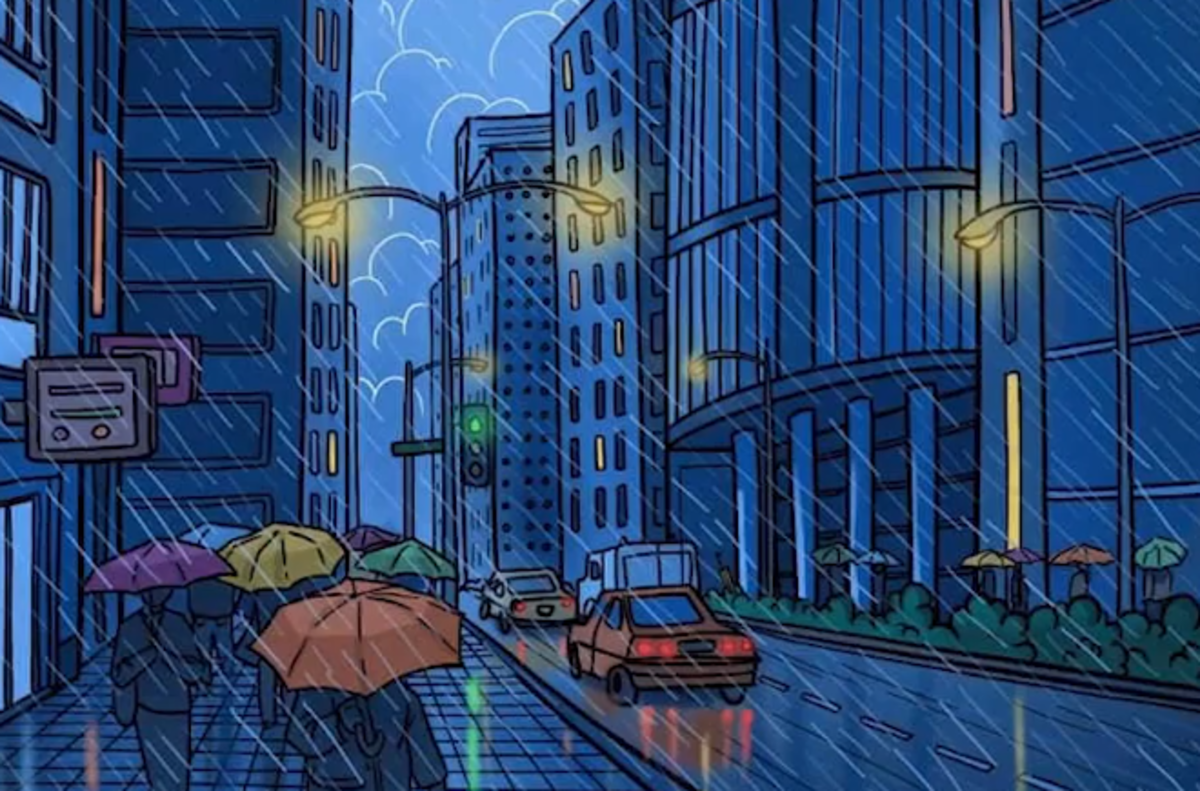 Spróbuj szybko znaleźć ukrytą parasolkę / wzór Jasnej Strony.